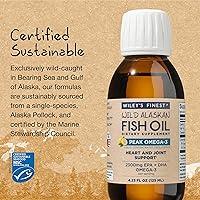 Vista 3 de Wiley's Finest Suplemento líquido Wild Alaskan Fish Oil Peak Omega-3 – 2300 mg EPA y DHA Omega-3 – Sabor a limón – 4.23 oz (25 porciones)