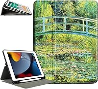 Vista 21 de Funda para iPad 9Th / 7Th / 8ª generación, para iPad 10.2, funda protectora a prueba de golpes, visión multiángulo, soporte ajustable, encendido