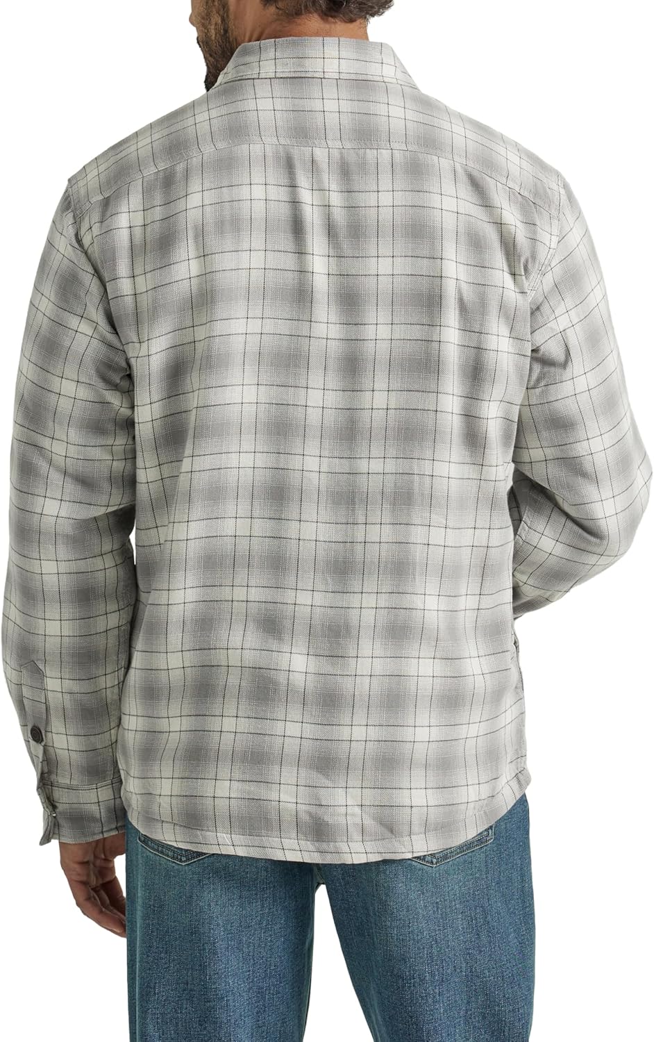 Wrangler Authentics Mens Long Sleeve Sherpa Lined Shirt Jacket - Image 2