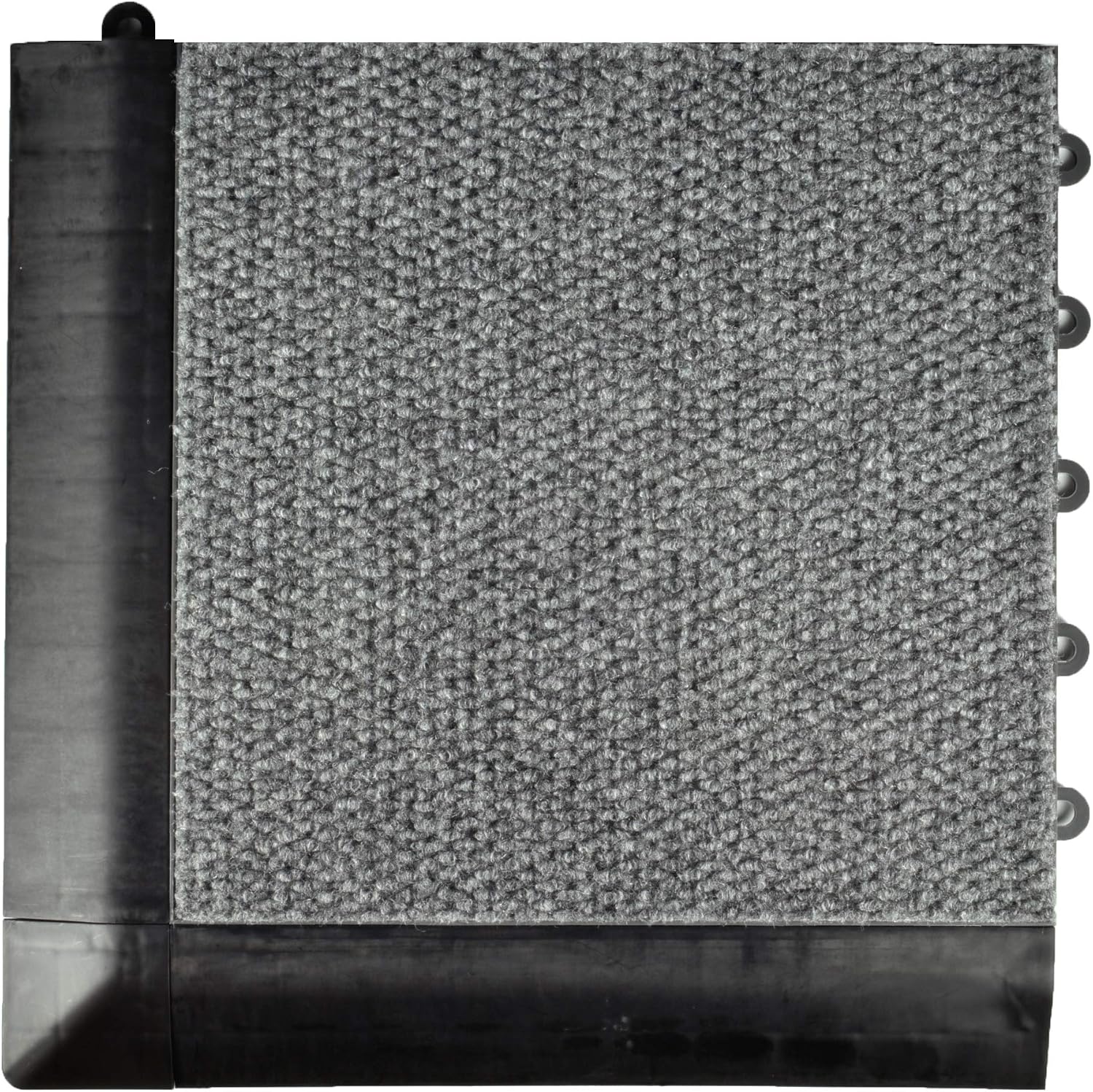Greatmats Interlocking Carpet Tile, Modular, 1x1 Ft x .5 Inch Tiles, 20 Pack (Gray)
