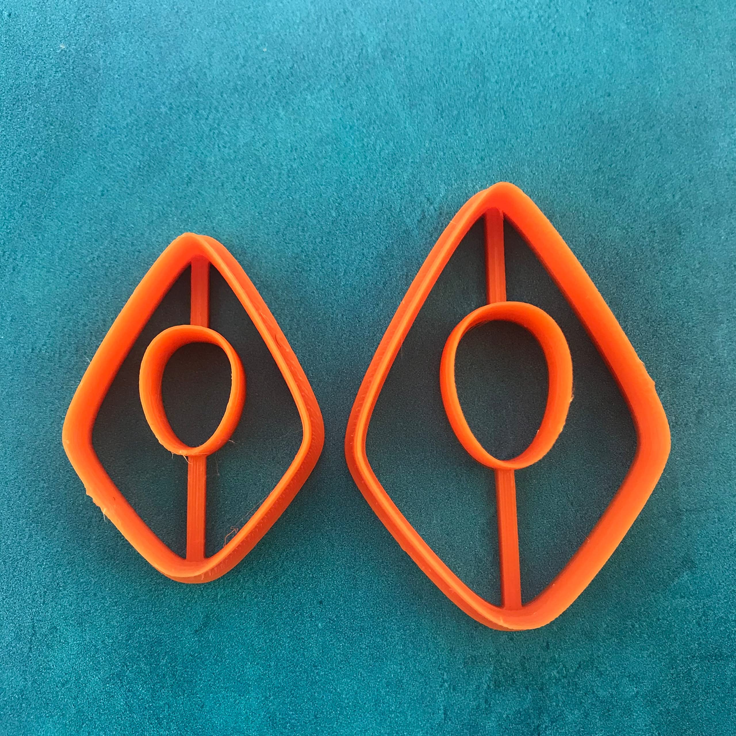 CreateAlong Organic Drop with Hole Polymer Clay Cutter Set Jewelry Earrings Pendant Small Sharp Clay Cutters