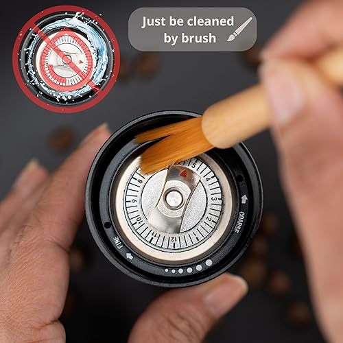 Miniatura 4 de Molinillo de café manual VUZLYN RidgeGrind Plus  Portátil y elegante, molinillo de café de mano con rebabas cónicas de acero inoxidable, molido