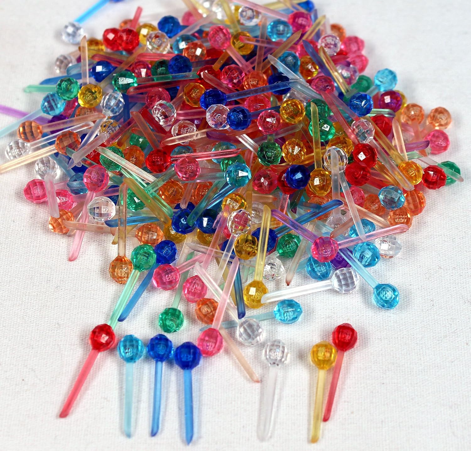Creative Hobbies® Plastic Lites for Ceramic Christmas Trees, Small Pin Globe Light Ornaments, Multi Colors, 250 Piece Pack