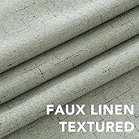 Vista 12 de H.VERSAILTEX Cortinas 100% opacas con aislamiento térmico, texturizadas, de lino, con bloqueo completo de calor y luz, para sala de estar y Negro