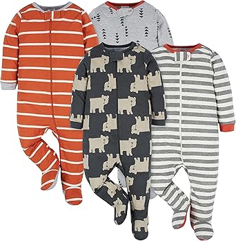 Onesies Brand Baby Boys 4-pack Sleep N Play Footies