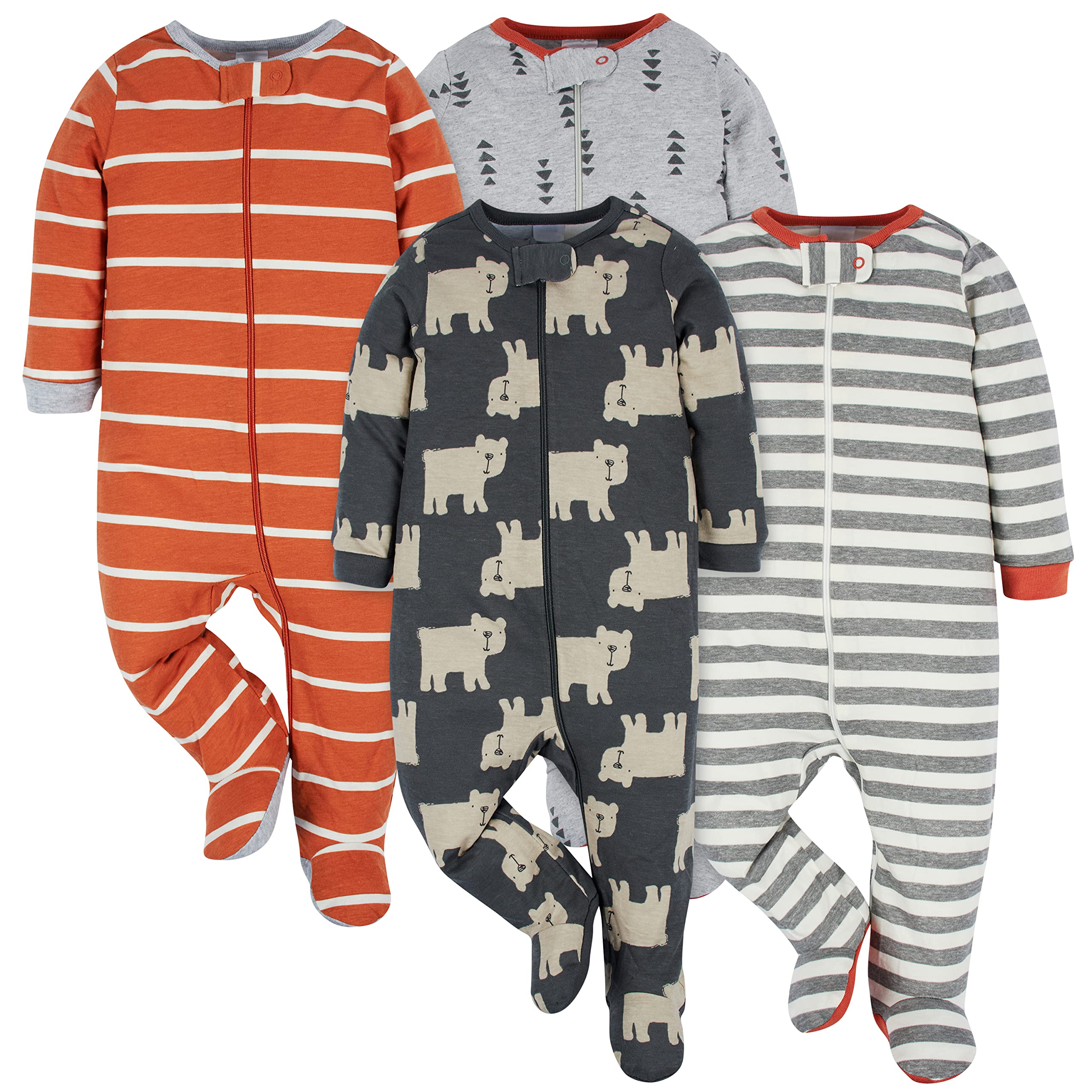 Onesies Brand Baby Boys 4-pack Sleep 'N Play Footies PLACEHOLDER