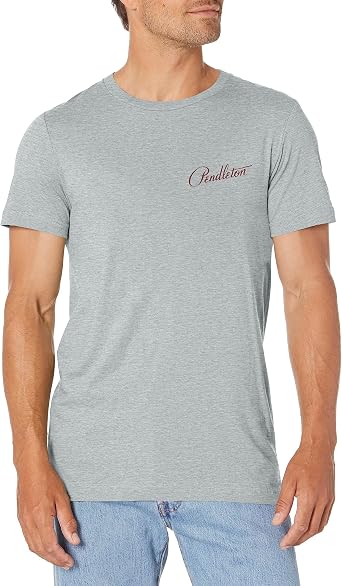 Pendleton Mens Short Sleeve Trapper Peak Heather Graphic T-Shirt