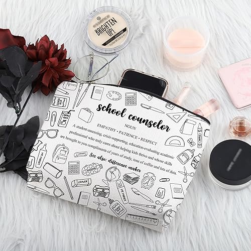 Miniatura 4 de Consejero Escolar Regalo de Apreciación Consejero Escolar Definición Bolsa de Maquillaje Consejero Maestro Bolsa Cosmética Regalo del Día del