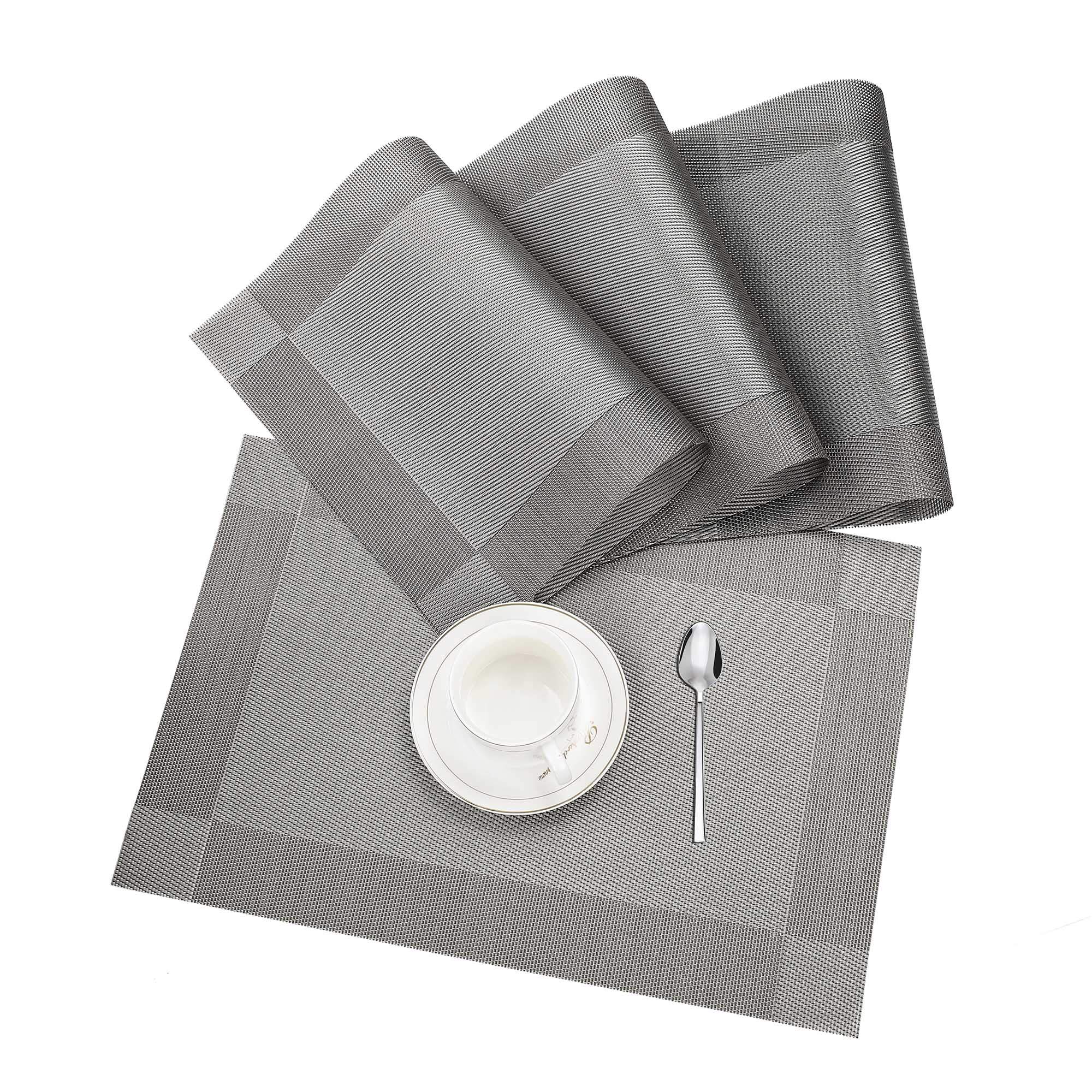 Napperons Et Chemin De Table PVC - Lot De 4 Sets + 1 Runner Antidérapant Lavable 30x180 Cm - 6