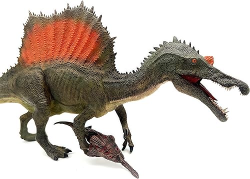 Miniatura 5 de Gemini&Genius Dinosaur Toys - Figuras de juguete de Spinosaurus, 20 pulgadas de longitud, figura de acción de dinosaurio de gran tamaño con