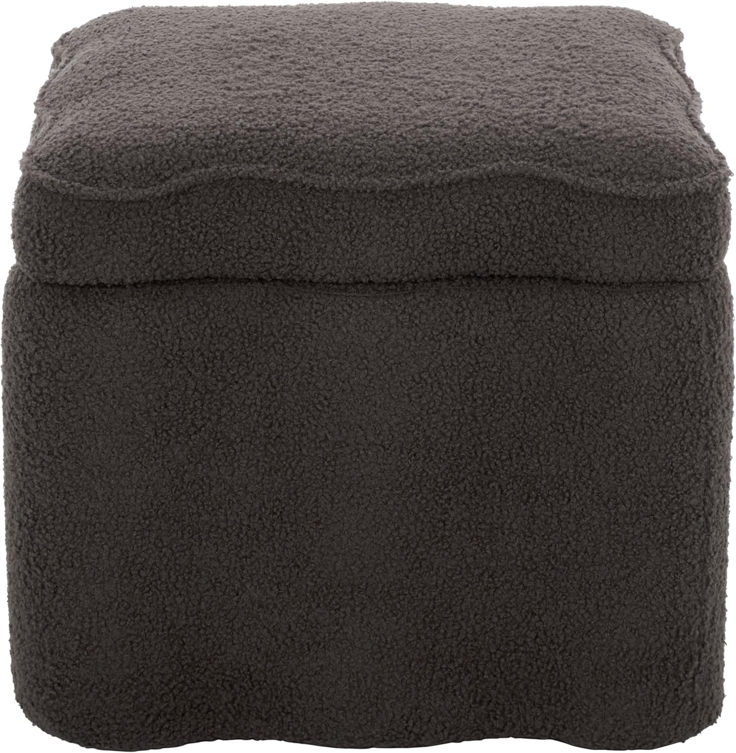 SAFAVIEH Furniture - Emmie Square Storage Ottoman - Brown Upholstered with Hidden Storage - Modern Accent Footrest for Living Room, Bedroom & Entryway, 20.2" W x 20.2" D x 18.3" H (OTT3405A)