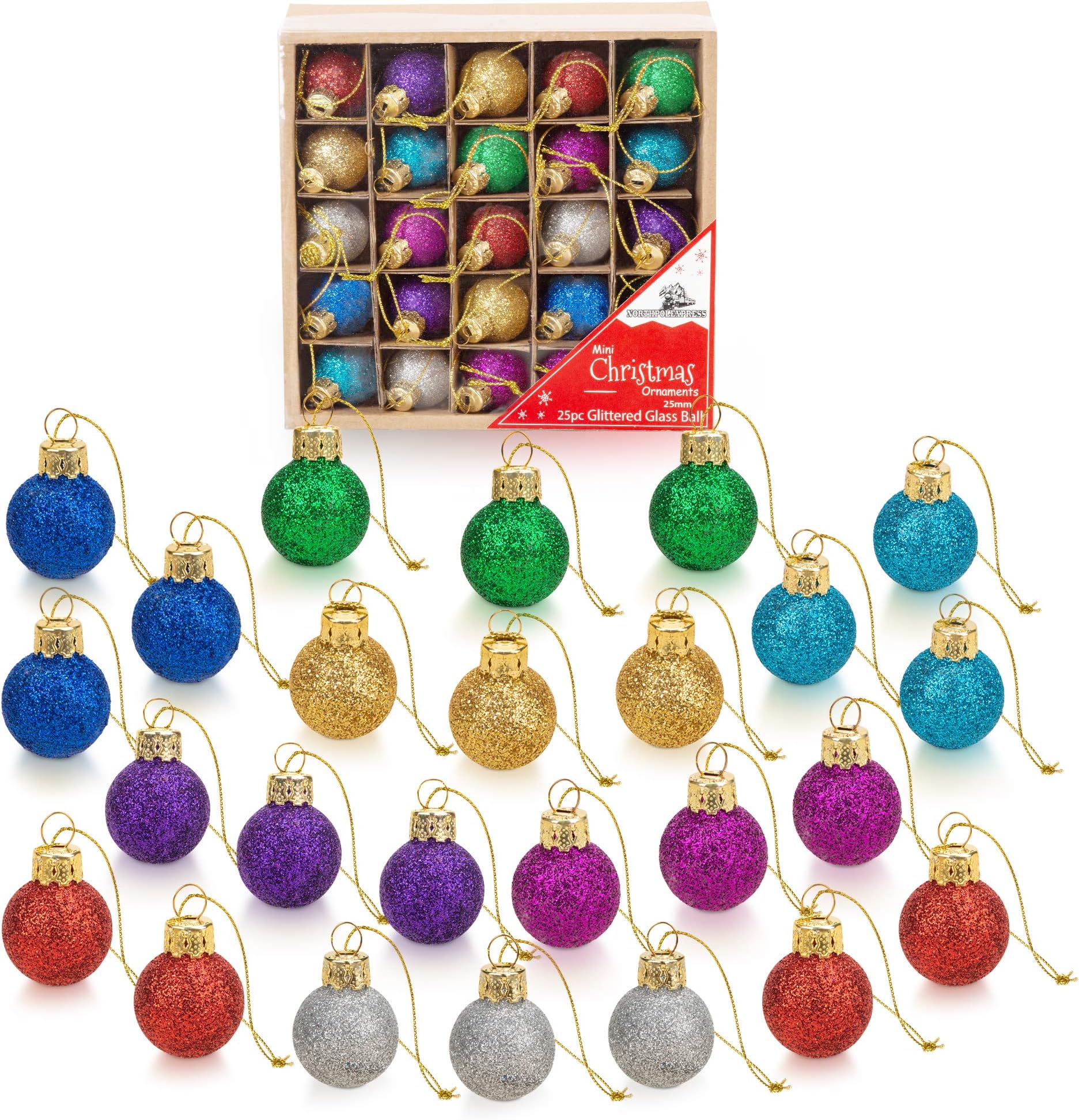 Darice Glass Ball Ornament Pick Multicolor 16 Pieces Home