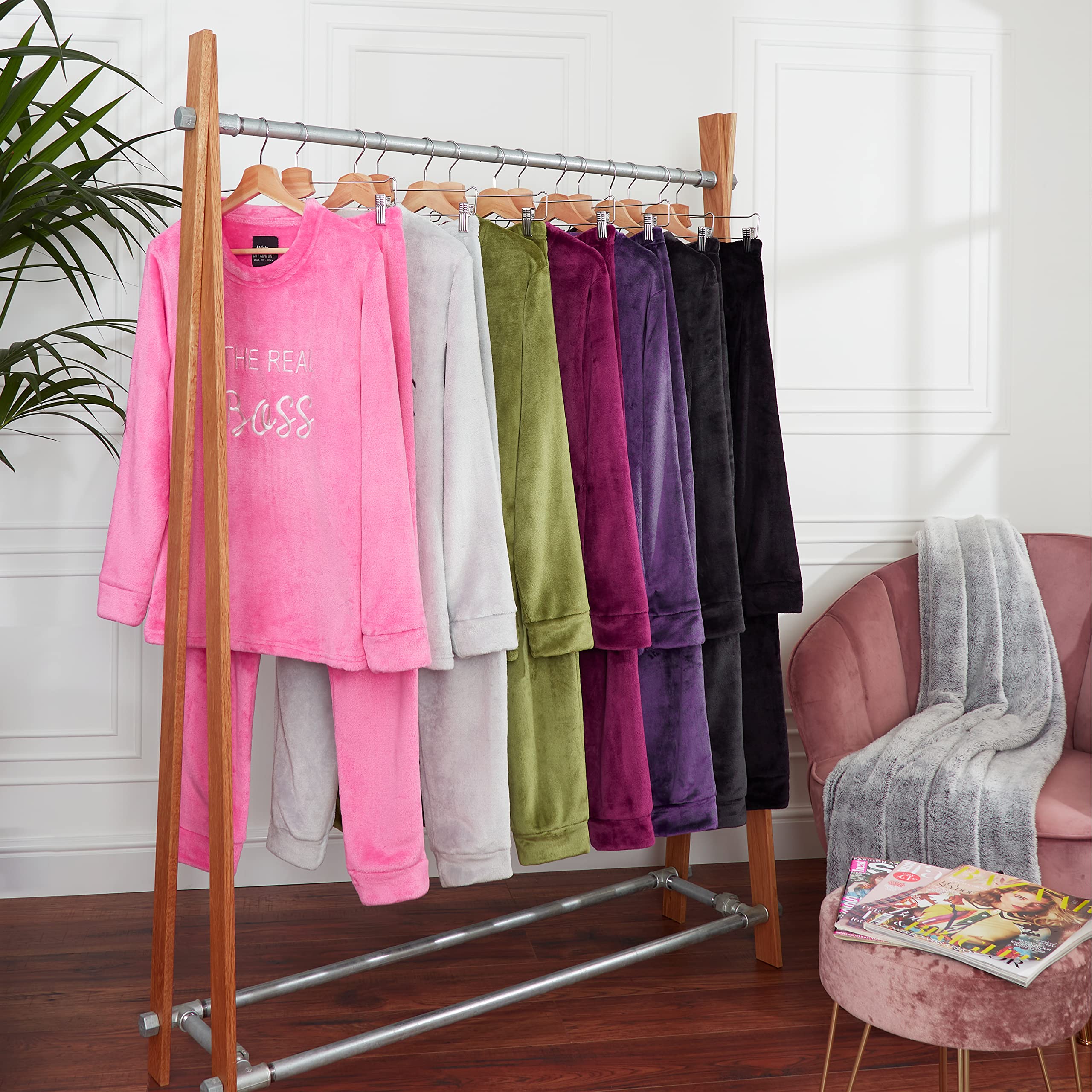CityComfort Pigiama Pile Donna, Set Manica Pigiama Donna Invernale per Adulti Adolescenti, Regali per Lei