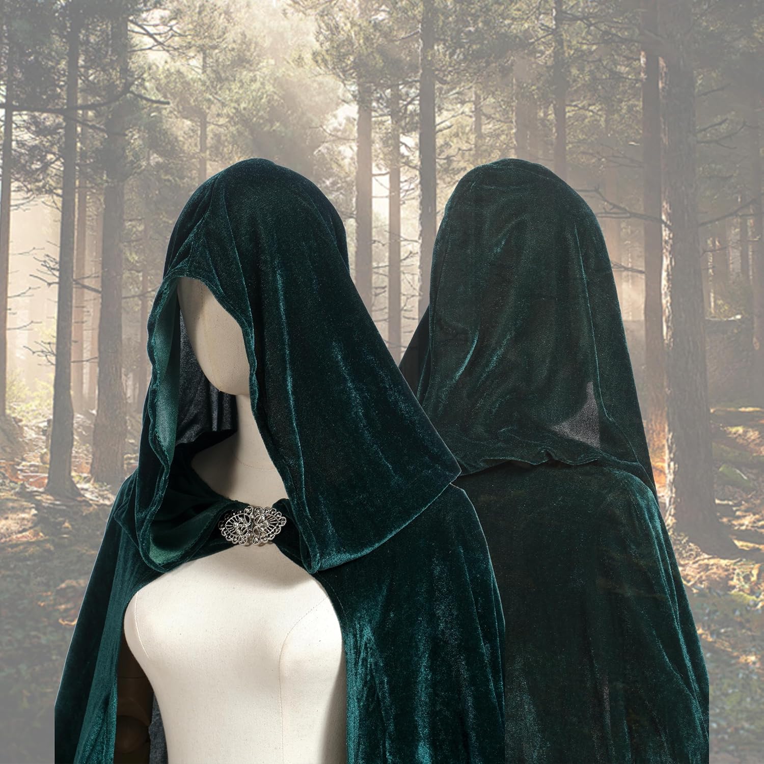 Renaissance Velvet Cape for Women,Medieval Cape for Women,Halloween Gothic Cloak,Velvet Cloak - Image 3