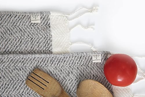 Miniatura 18 de Smyrna Turkish Cotton- Paquete de 6 paños de cocina de 100% algodón natural, 12x12 pulgadas, lavables a máquina, ultra suaves, absorbentes, Beige