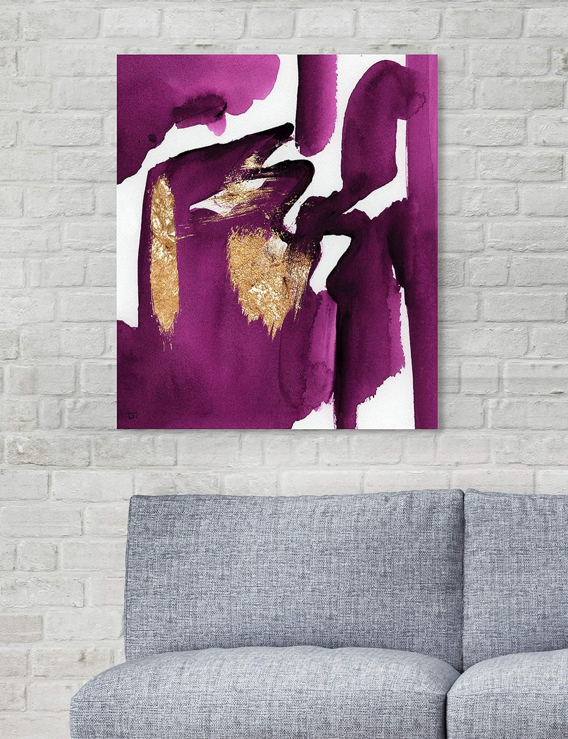 The Oliver Gal Artist Co. Abstract Wall Art Canvas Prints Magenta Life Home Décor, 30 in x 36 in, Purple, Gold