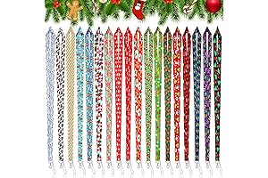 Christmas Lanyards for ID Badges (18 Pack) - Festive Holiday Design