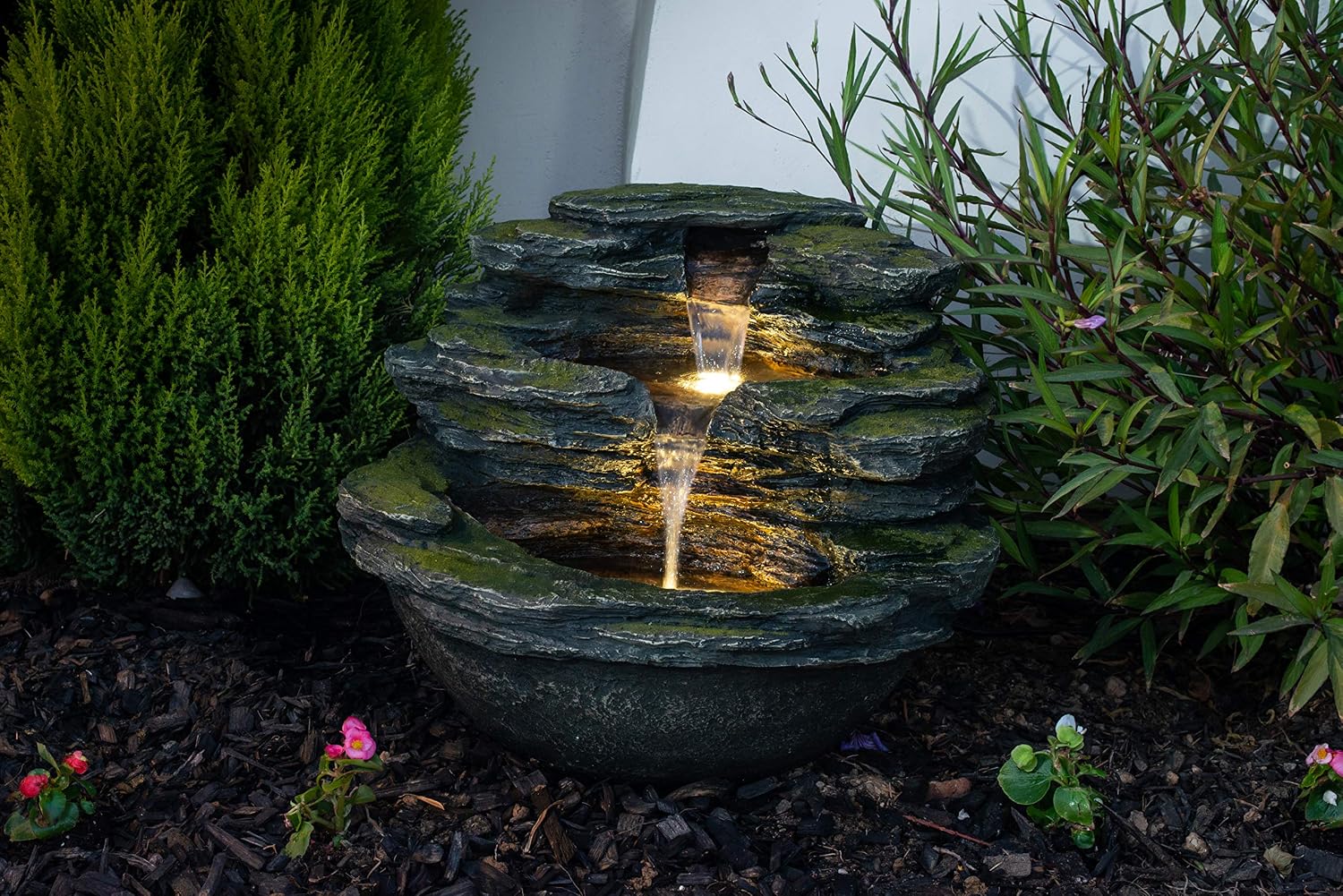 Bond Manufacturing Y95864 Calistoga Springs Lighted Fountain, Slate Grey