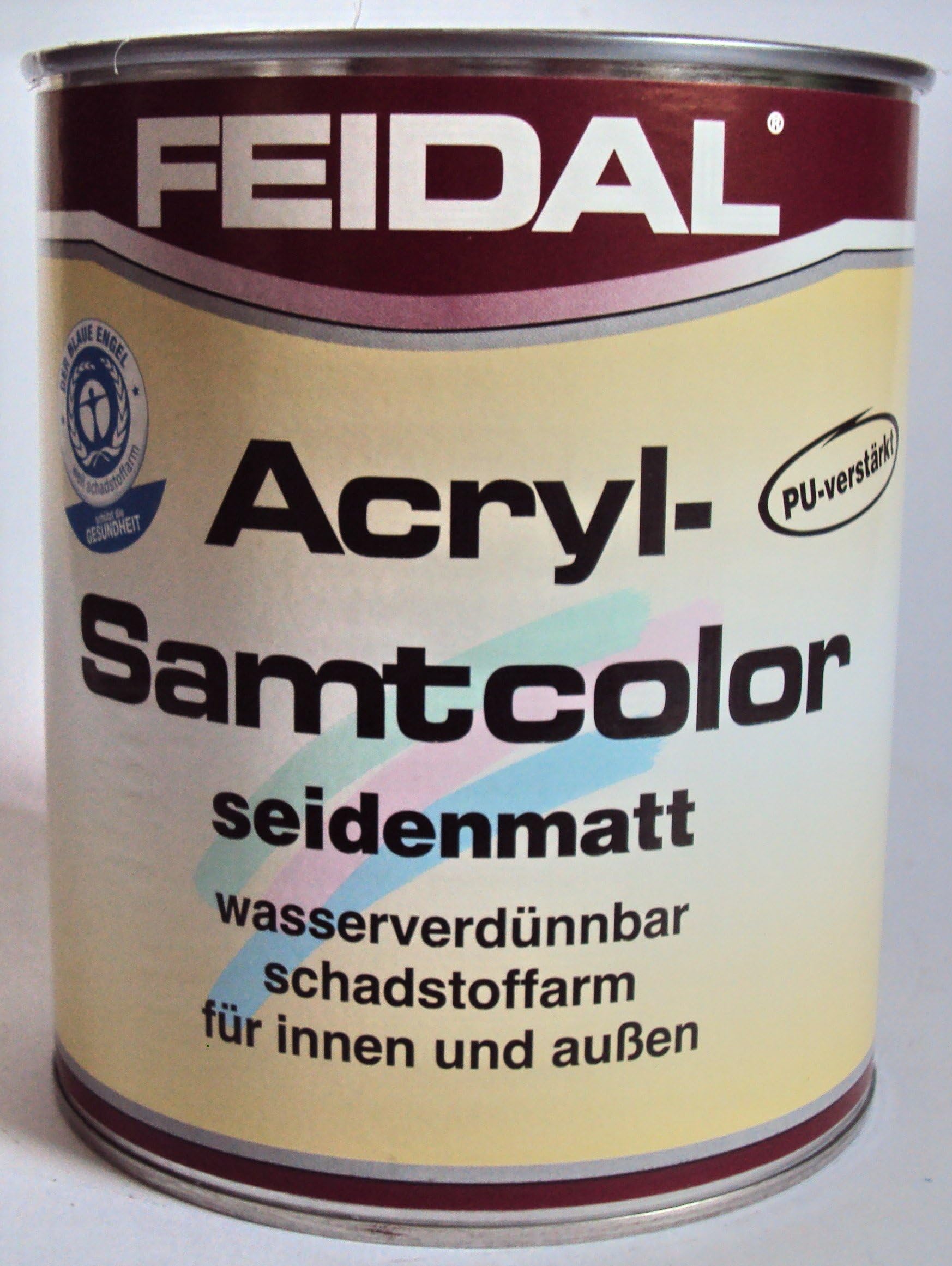 Feidal Acrylic Samtcolor Specialist Silky Matte White/Pure White RAL 9010, 2.5 Litres, Painter Paint For The Highest Demands