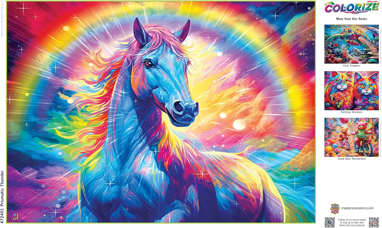 MasterPieces 1000 Piece Jigsaw Puzzle for Adults and Family - Prismatic Thunder - 19.25"x26.75"