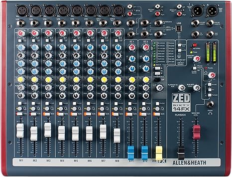 Allen & Heath ZED60-14FX - Touring Quality Audio Mixer with 6 Mic/Line, 2 Mic/Line/DI, 3 Stereo Line, Onboard FX and USB I/O AH-ZED60-10FX