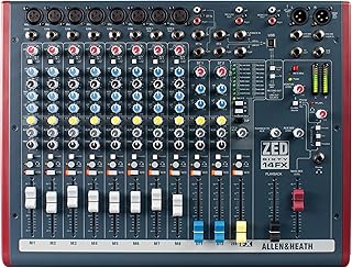 Allen & Heath ZED60-14FX - Touring Quality Audio Mixer with 6 Mic/Line, 2 Mic/Line/DI, 3 Stereo Line, Onboard FX and USB I/O (AH-ZED60-10FX)