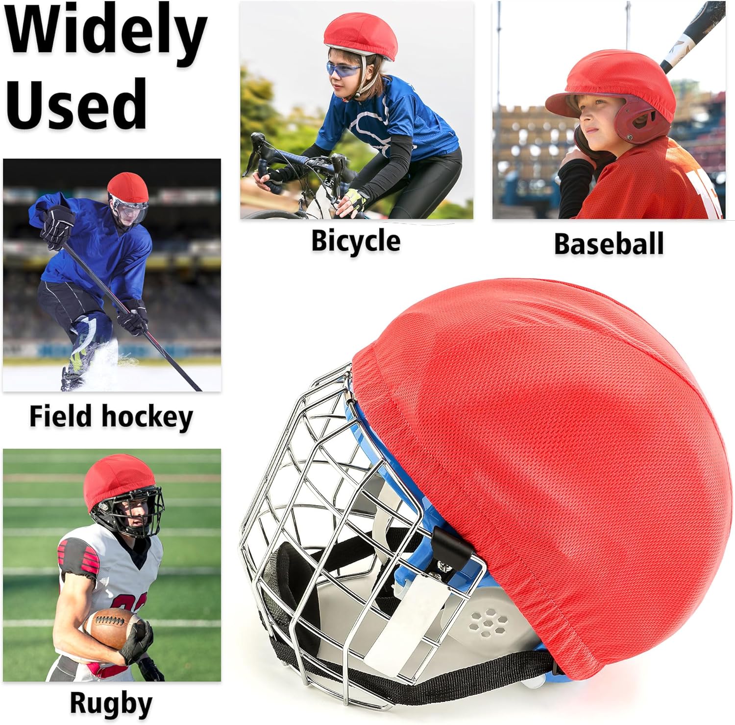 12Pcs Football Helmet Covers Bright Colors Scrimmage Helmet Cap with Anti Slip Strips for Youth Adult Football Practice Hockey Lacrosse Training Accessories