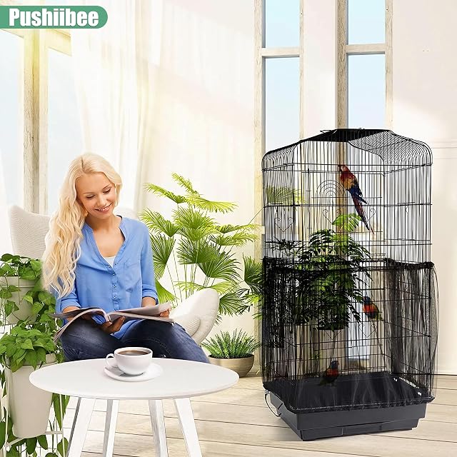 Foto 6 de 7 de Pushiibee Cubierta para Jaula de Pájaros, 4 Piezas Recogesemillas con Velcro