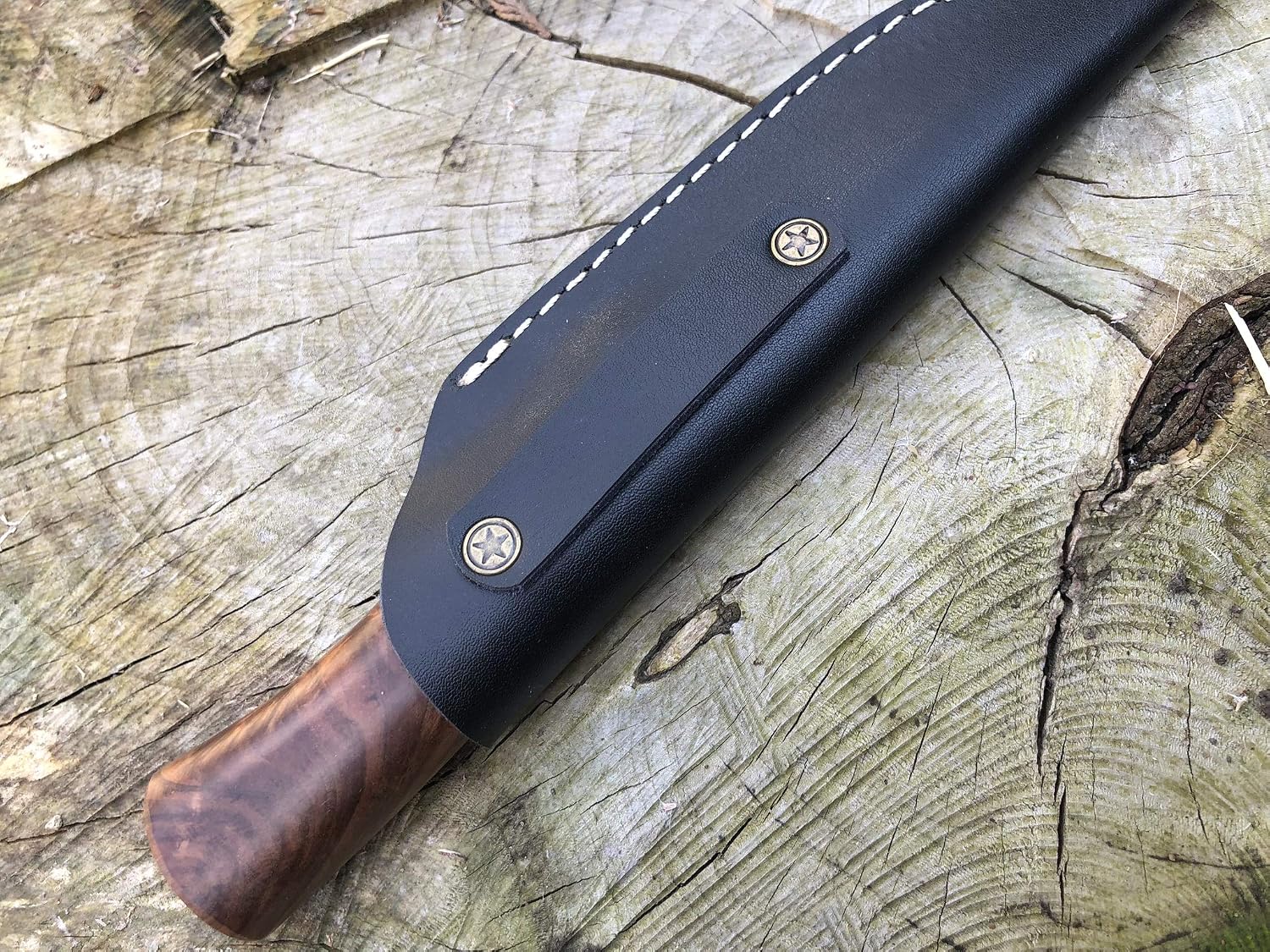 Perkin 7.5 Inches Damascus Steel Hunting Knife with Sheath SK600