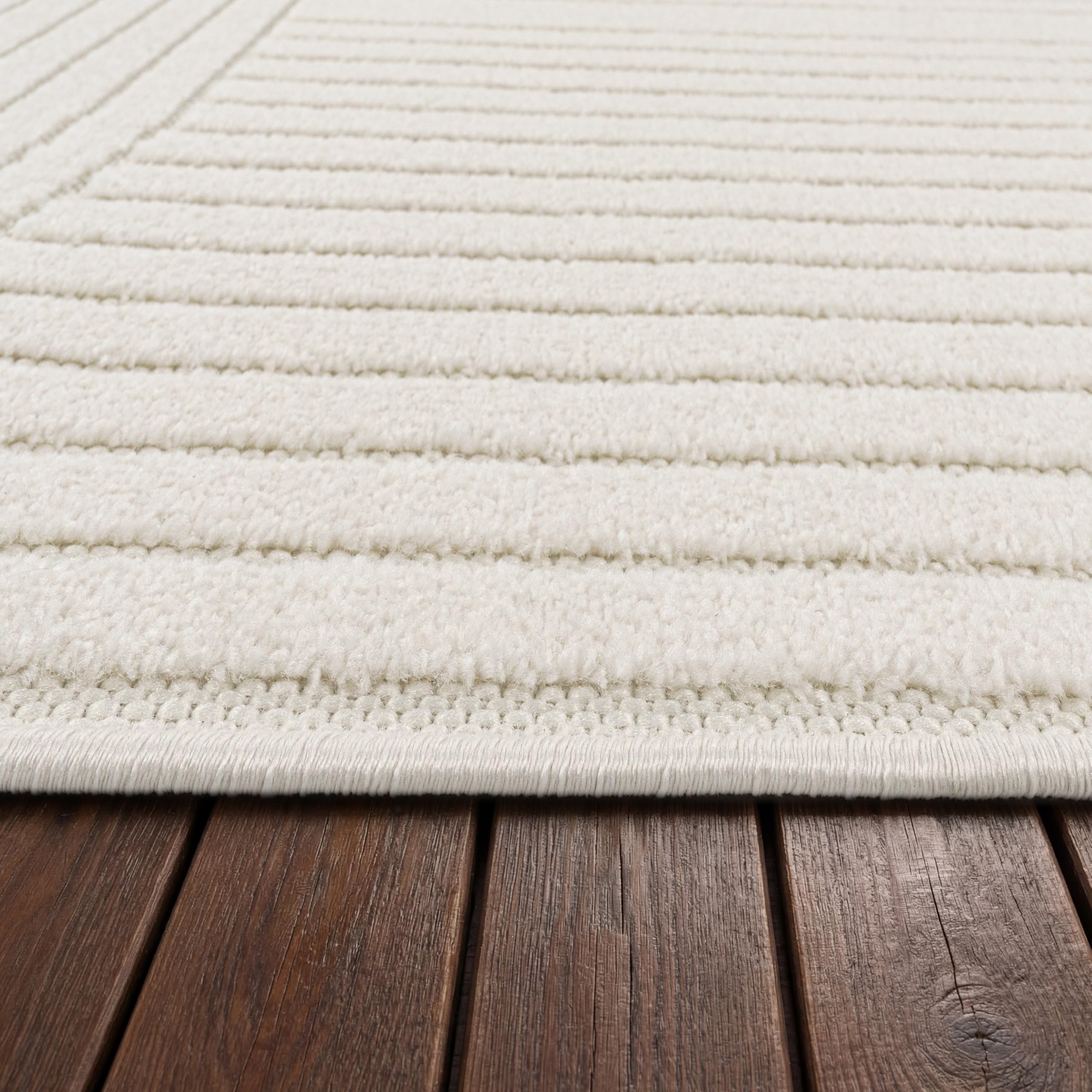 Paco Home Dywan Zewnêtrzny Taras Balkon Dywan Do Kuchni Skandynawski Boho Jednokolorowy Kremowy, Rozmiar:160x220 cm, Kolor:Krem 8