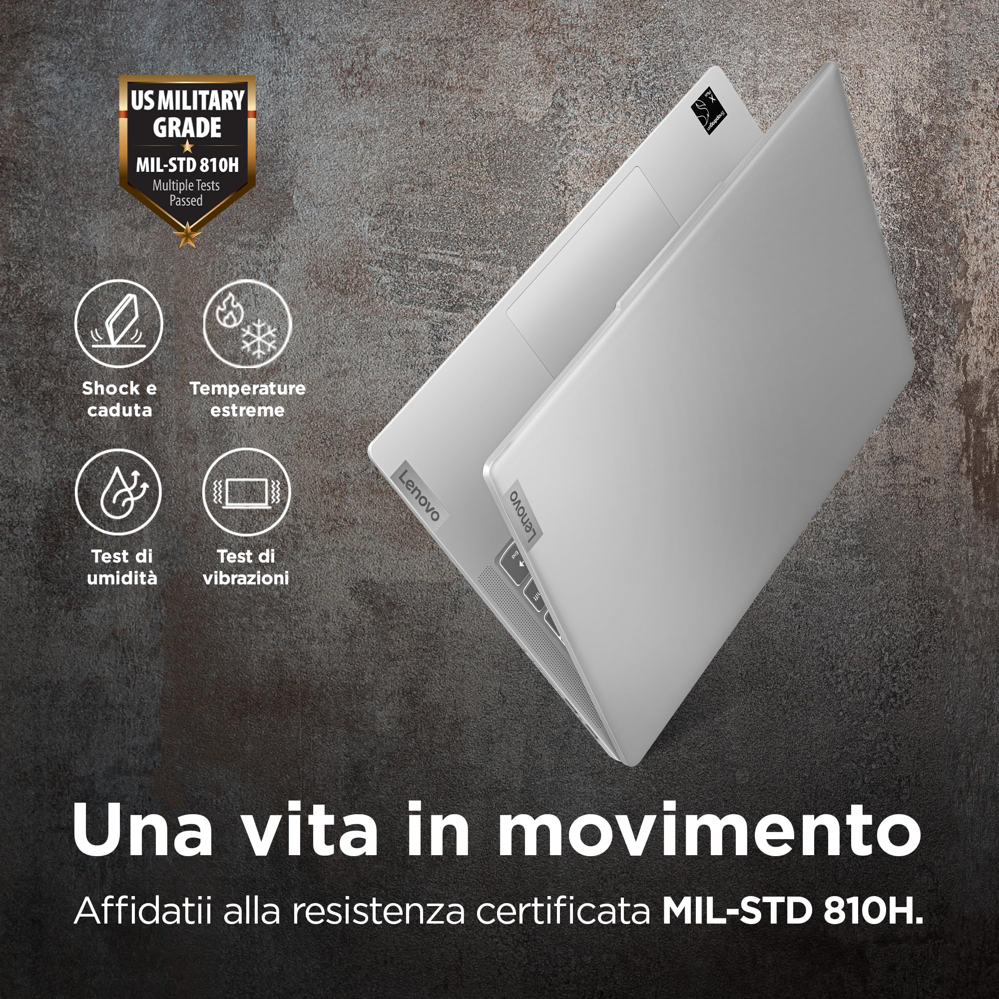 Lenovo IdeaPad Slim 5 Notebook Copilot+ PC 14’’ WUXGA (1920x1200), Snapdragon X X1-26-100, RAM 16 GB, 1 TB SSD, Windows 11 Home, WiFi 7 - Cloud Grey