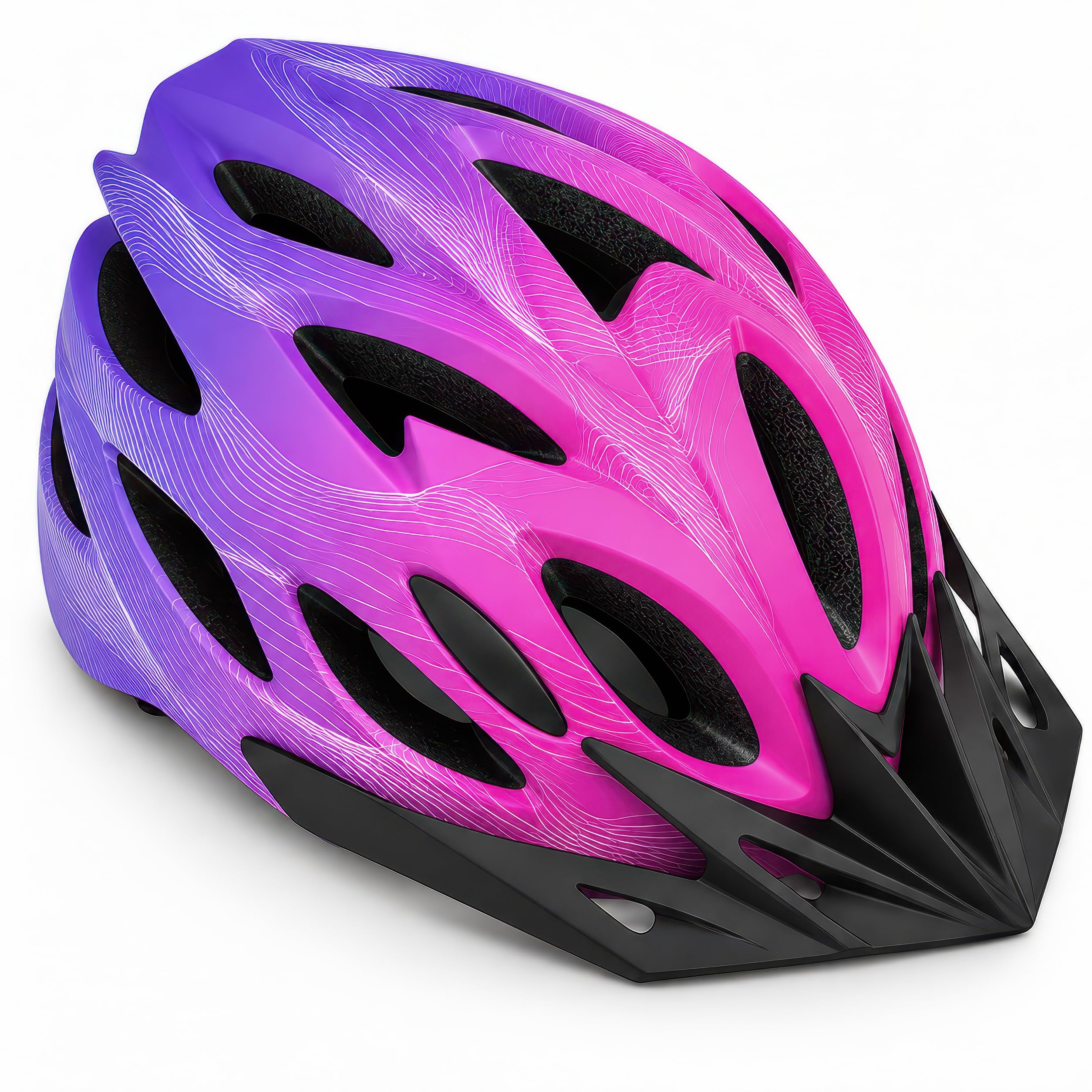 Kids Bike Helmet (Puprle/Pink, S)