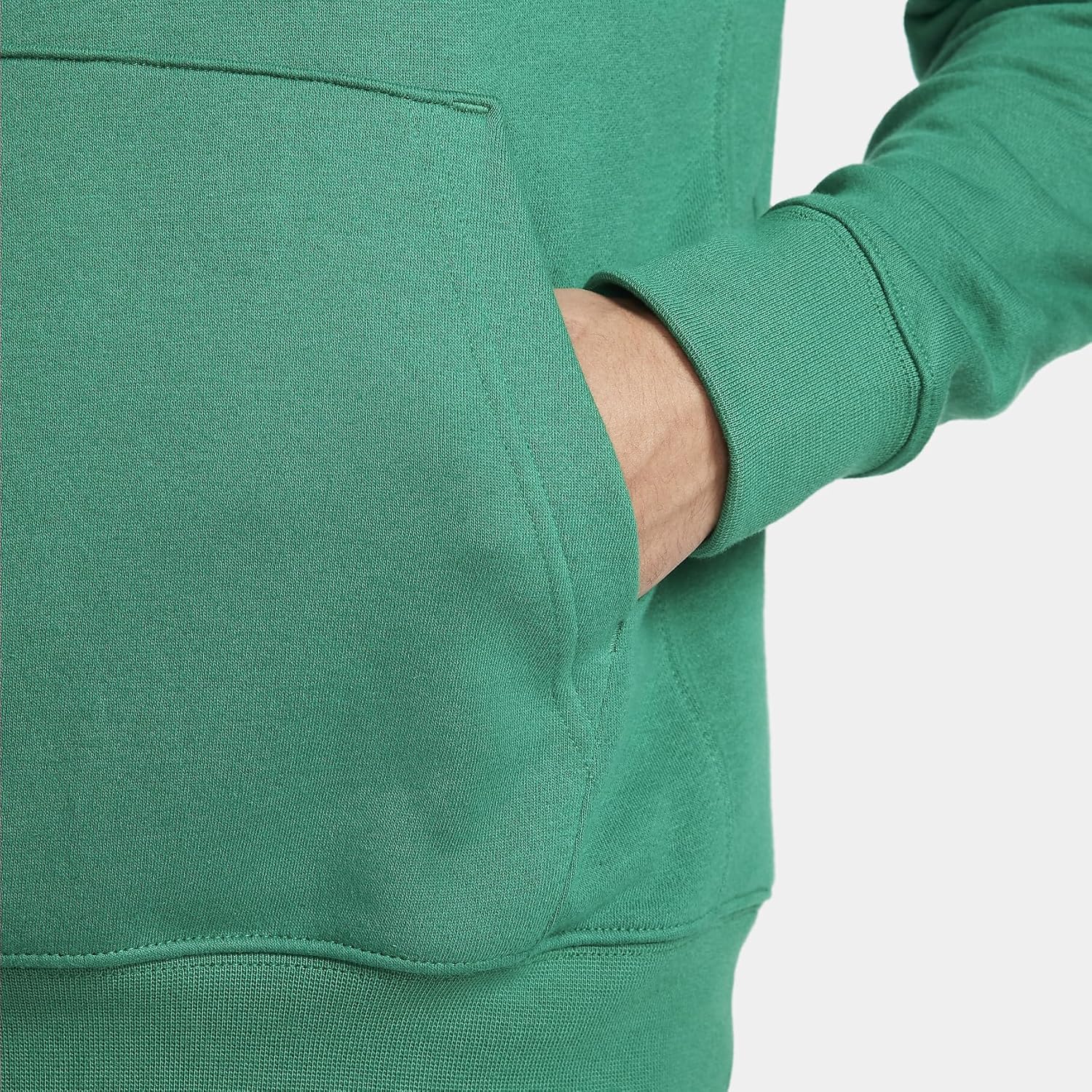 Nike Sportswear Club Fleece Men's Graphic Pullover Hoodie (BV2973-365, Malachite/Malachite/White) Size Medium - Image 4