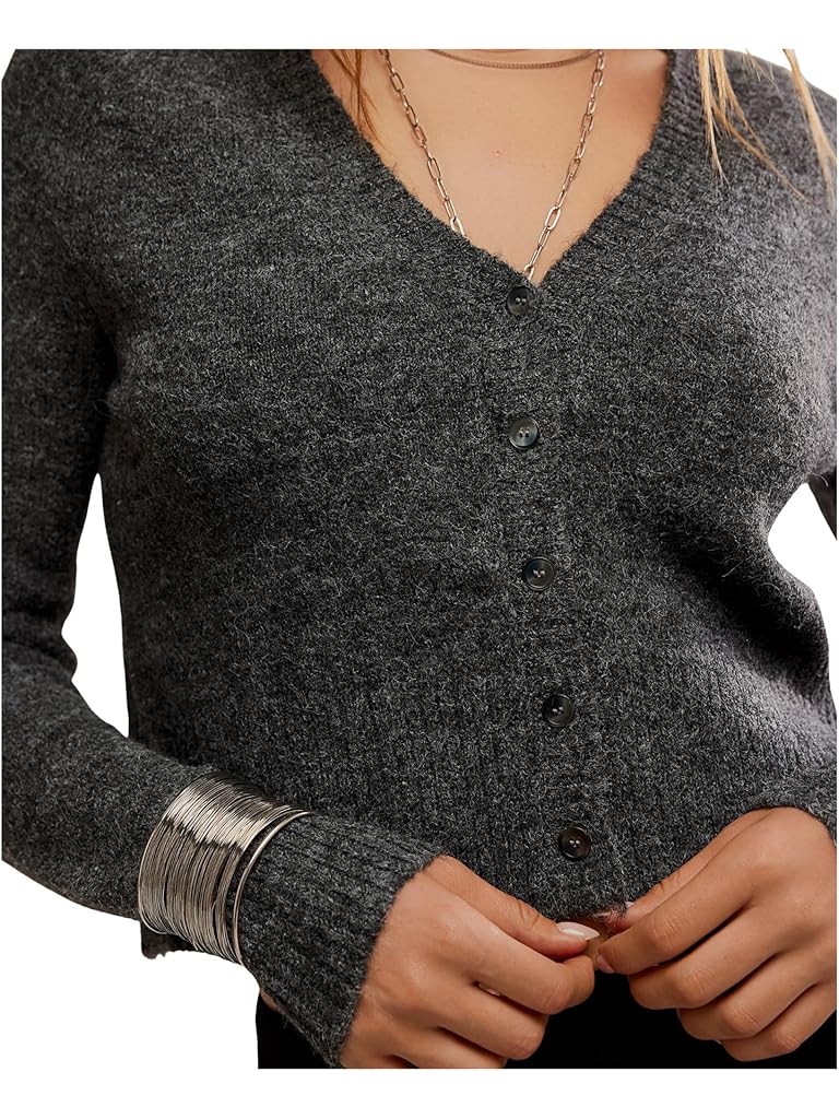 Gray Free People School Girl Cardi