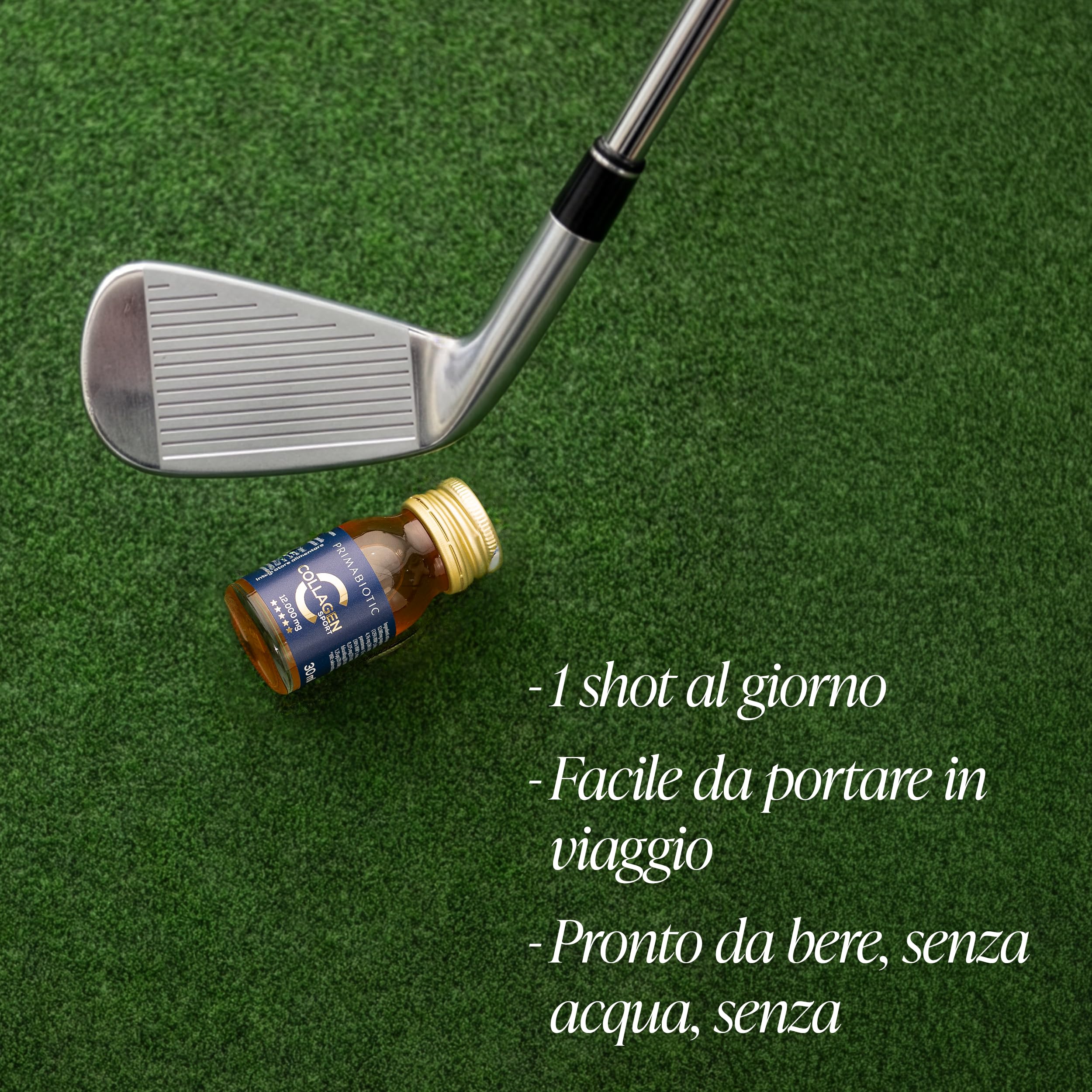Primabiotic Collagen Sport 12000 mg | Collagene da Bere | 30 Flaconcini | Integratore Liquido con Acido Ortosilicico | Per Persone Attive e Sportivi | Gusto Ananas | Alto Contenuto di Proteine