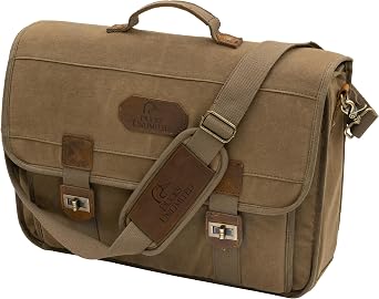 ALPS OutdoorZ Ducks Unlimited Endeavor Briefcase Rugged Waxed-Canvas 16oz Work-to-Adventure Laptop Bag with Leather Accents, Padded Interior & DU Conservation Licensed Gear