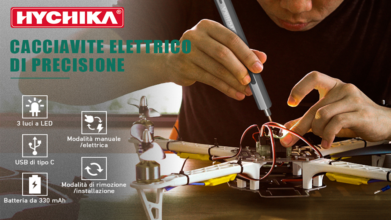 Set Cacciaviti Precisione HYCHIKA 67 In 1 - Elettrico Con Punte Magnetiche Per Riparazioni - Foto 2