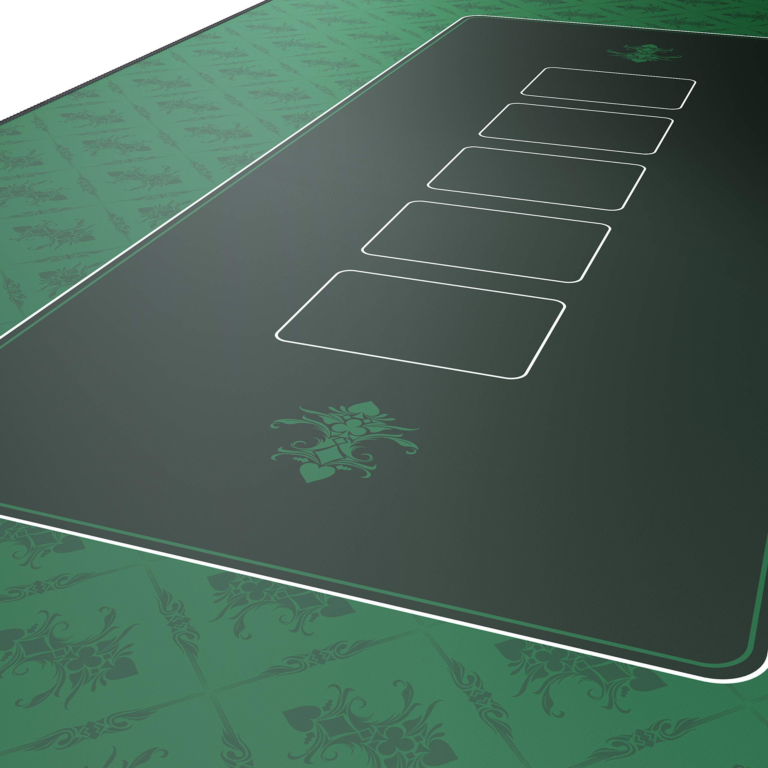 CSL - XXL Deluxe Pokerrmatte 1000x600mm - XXL Poker Unterlage Pokertisch mit Motiv - Tischunterlage Large Size - Pokertischauflage Green