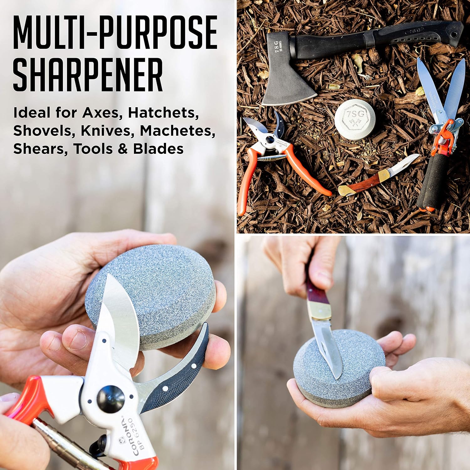 Axe Sharpener Tool - Machete Sharpener - Throwing Hatchet Sharpening Stone - Garden Tool Sharpener - Speedy Sharp - Knife Sharpener - Sword Sharpener