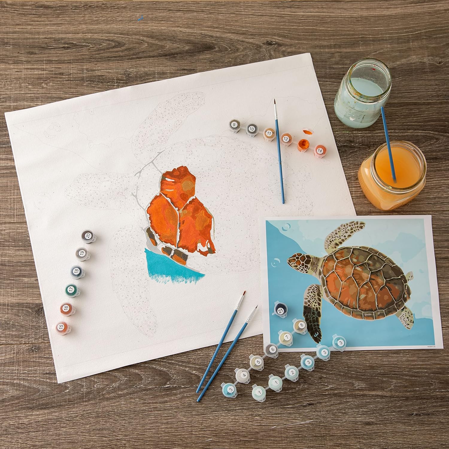 Artist's Loft Sea Turtle Paint-by-Number Kit Necessities