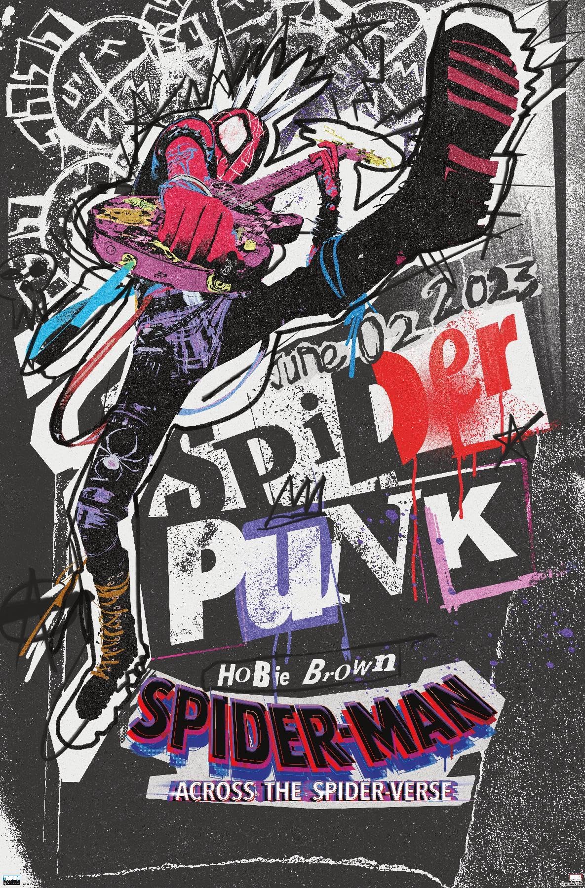 Trends International Marvel Spider-Man: Across The Spider-Verse - Spider-Punk One Sheet Wall Poster, 22.37" x 34.00", Unframed Version