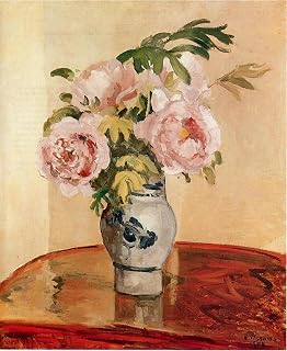 Pink Peonies by Camille Pissarro