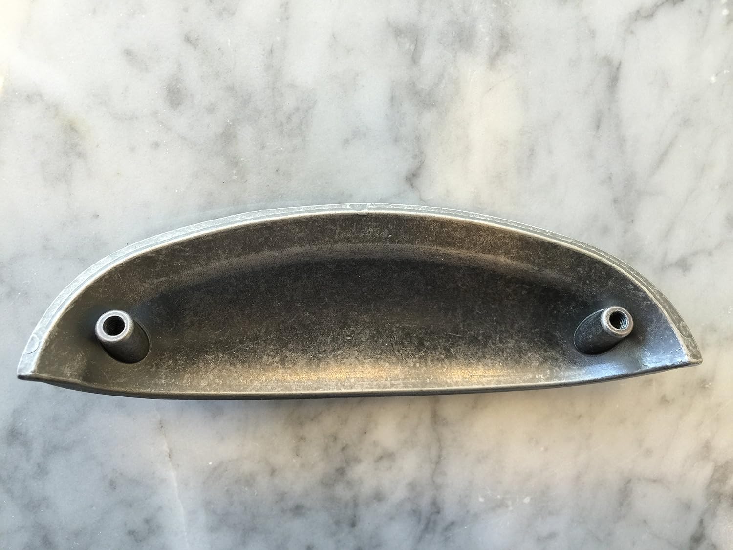 Montana Pull Bin Cup Handle Antique Pewter 3" Betweeen Screw Holes New 12 Pull Pack