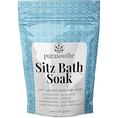 Amazon Com Sitz Bath Salt Natural Hemorrhoid Treatment And Postpartum Care Organic Sitz Bath Soak Dead Sea Salt Epsom Salt Witch Hazel Frankincense Essential Oils Hemmoroid Treatment 32oz Health Personal Care