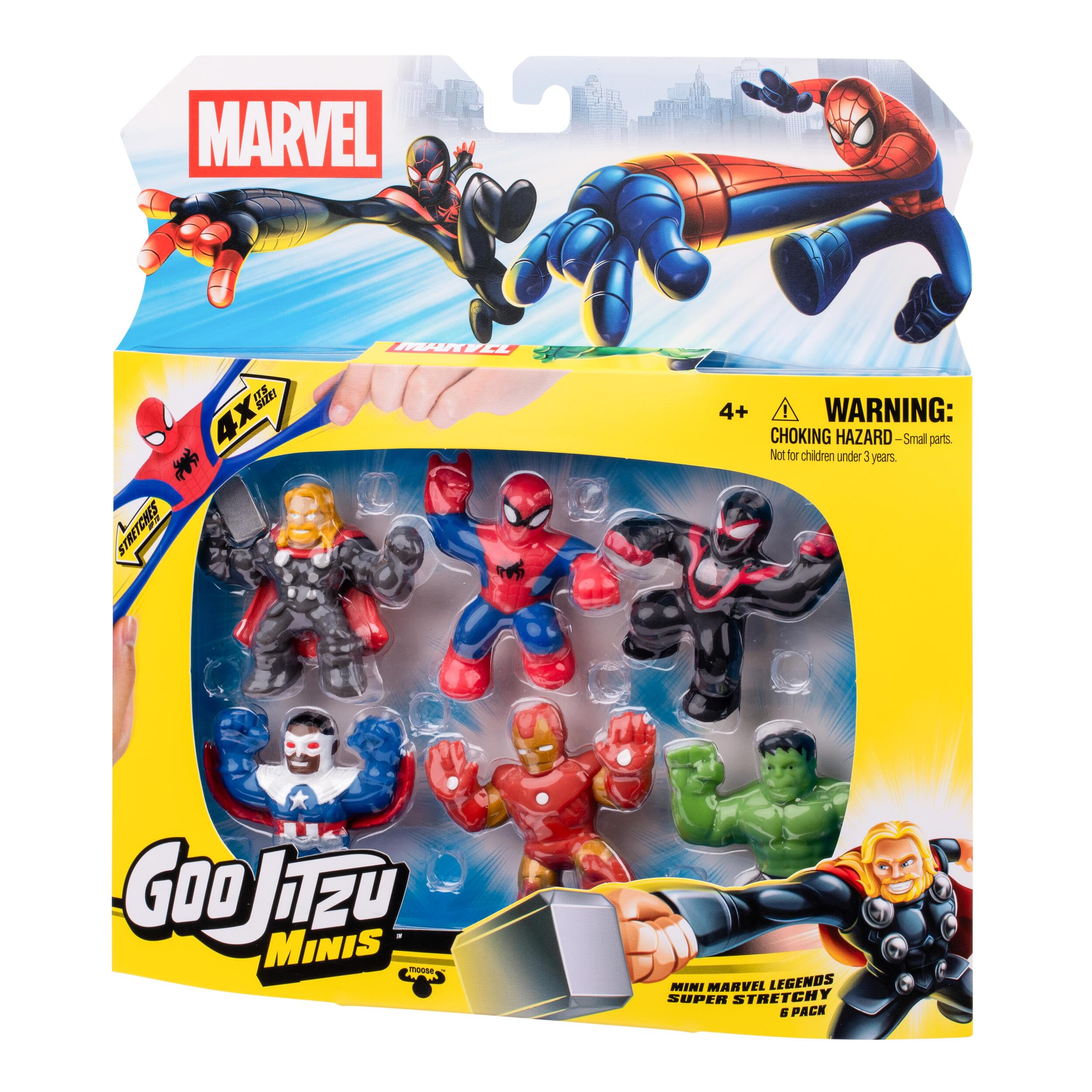 スクイーズ　アベンジャーズ　海外　マーベル Amazon.co.jp: Goo JIT Zu Marvel Mini スクイーズおもちゃ 6個パック