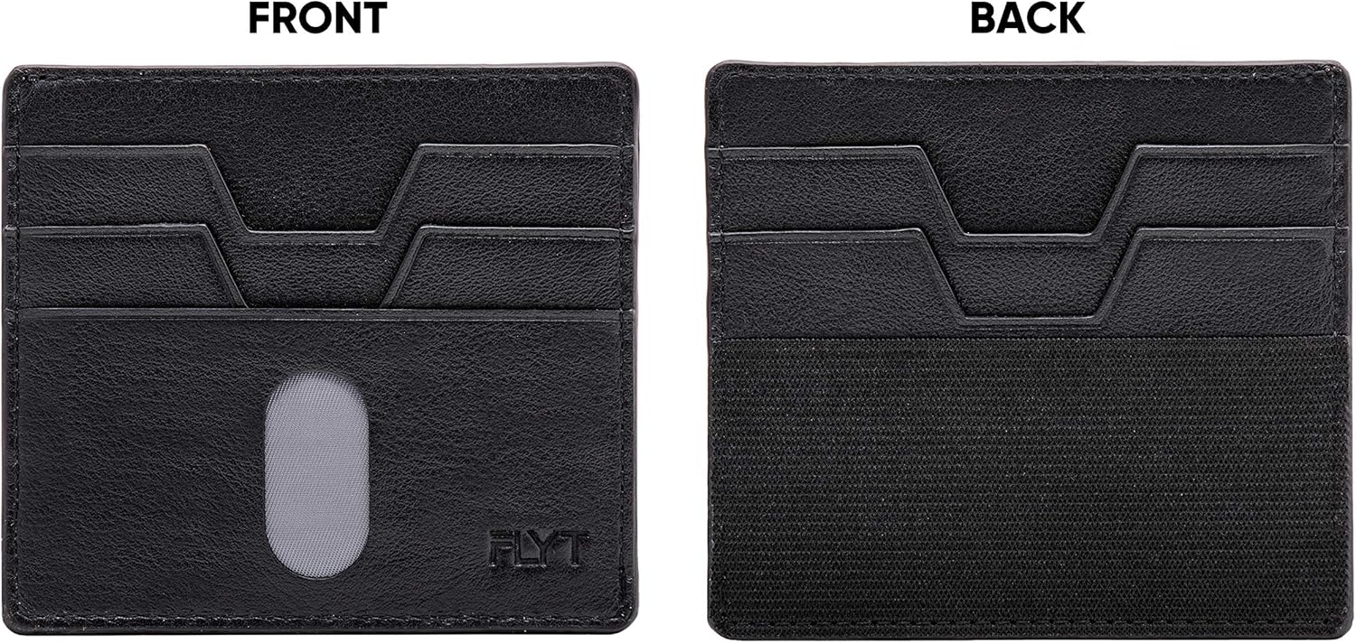 Slim Minimalist Wallet for Men. Leather RFID Blocking Front Pocket 10 Cards, Black, One Size, Minimalist - Image 7