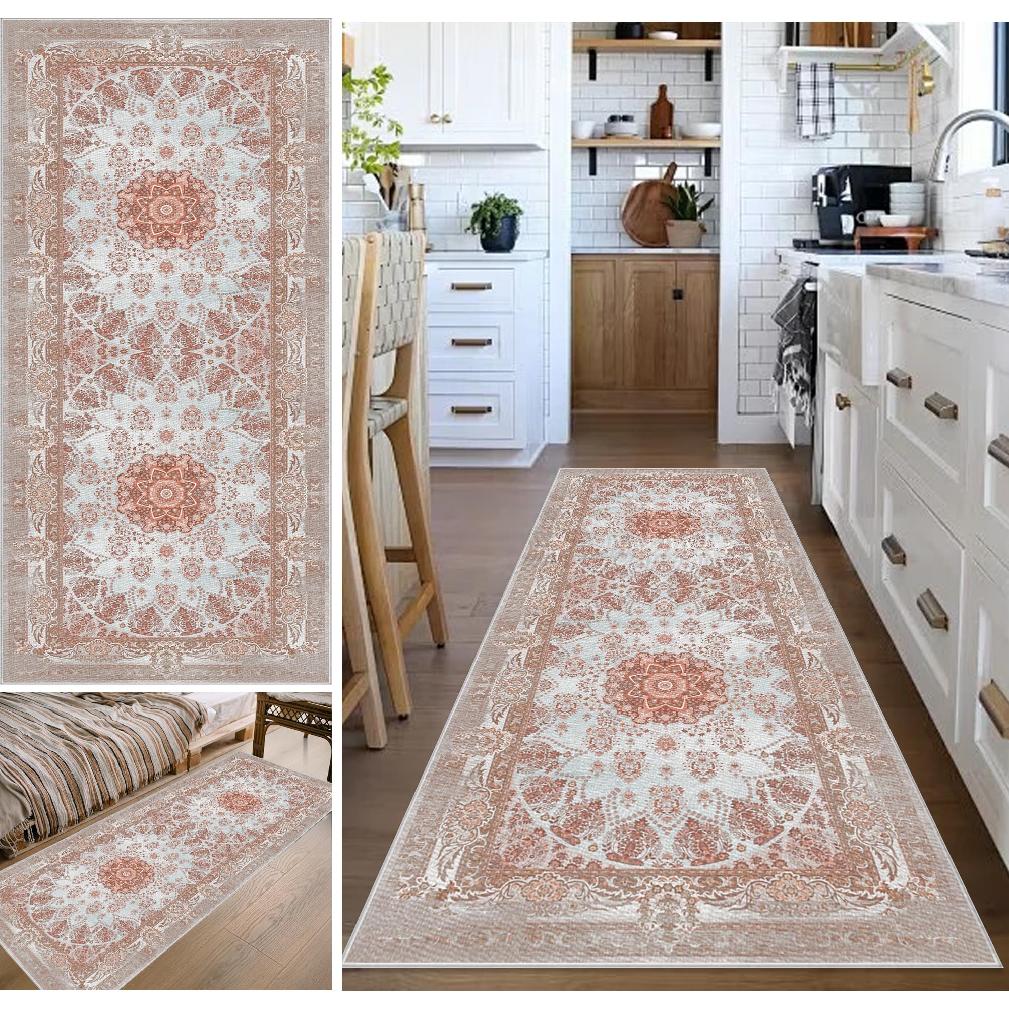 Dywan chodnik do przedpokoju kuchennego antypoślizgowy zmywalny 65 x 180 cm dywanik kuchenny dywanik wejściowy do wnętrza chodnik chodnik do kuchni dywan salon krótkie futro dywan sypialnia