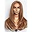 GORGIUS Ombre Brown Wig with Blonde Highlights Glueless Straight Wig Crafted With Style-Archive Technology: Premium Fiber & Remy Human Hair Blended with Natural Pre-Plucked Hairline