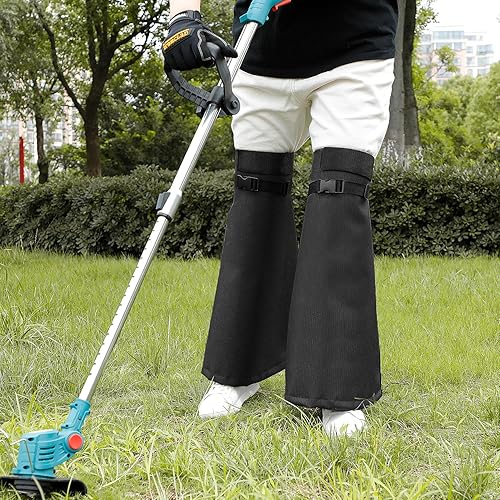 ZELARMAN Protectores de piernas para recortar, tapas de piernas que comen malezas, espinilleras cortadoras de cepillo, polainas de cepillo para