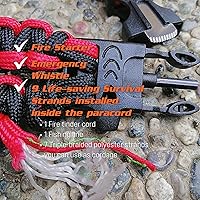 Vista 8 de PREPARED4X Hiking Compass Survival – Mirror Sighting Map Orienteering Compass – with 35-Ft 550 Survival Paracord Lanyard, Fire Starter, Whistle